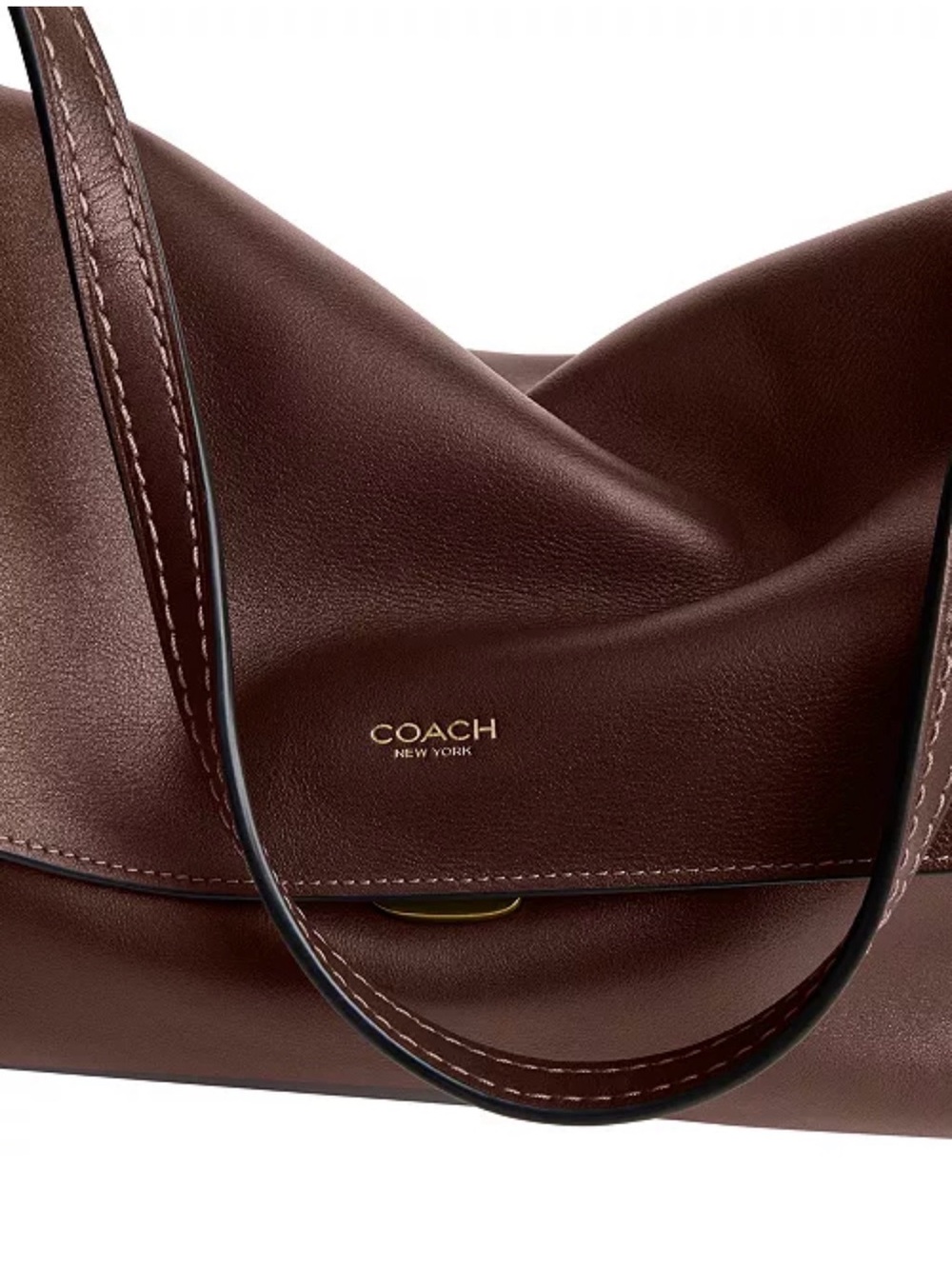 NWT Coach Chelsea Large Shoulder Bag 30 Maple Leather Brass Hardware - Picture 6 of 13
